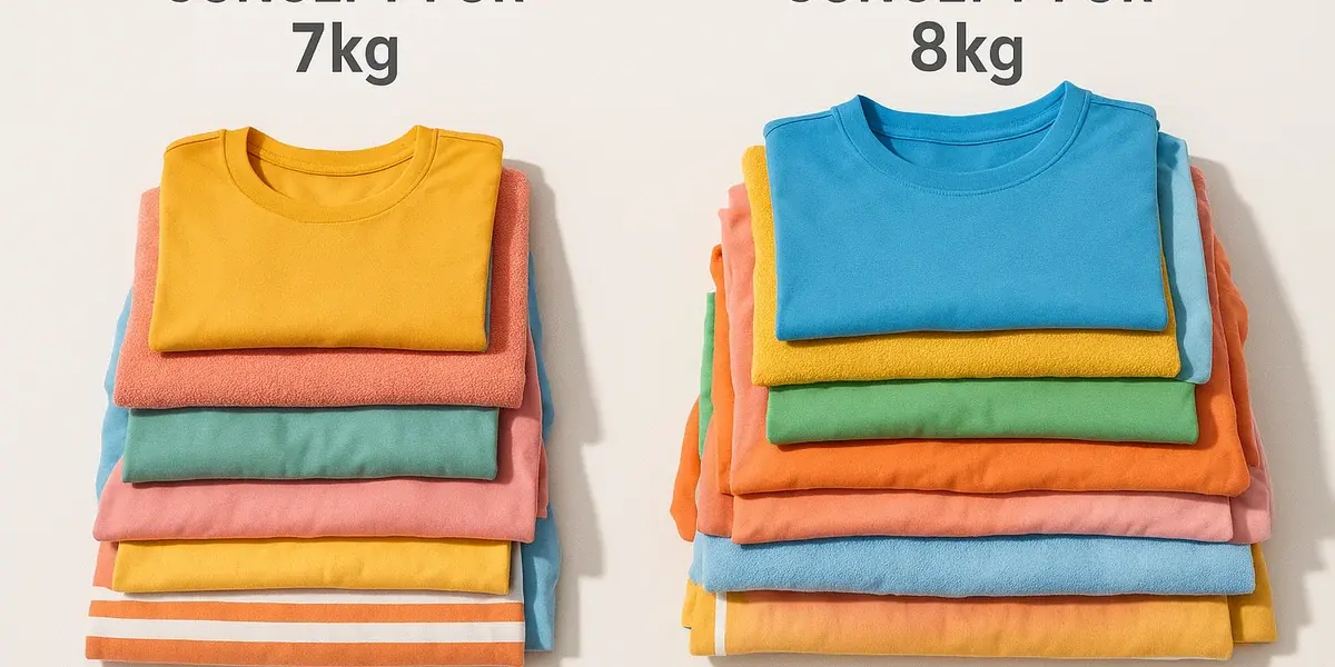 Ce capacitate are nevoie masina ta de spalat - comparatie 7 kg vs 8 kg rufe uscate